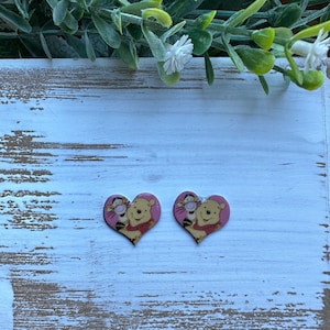 Winnie the Pooh Earrings/ Valentines Day