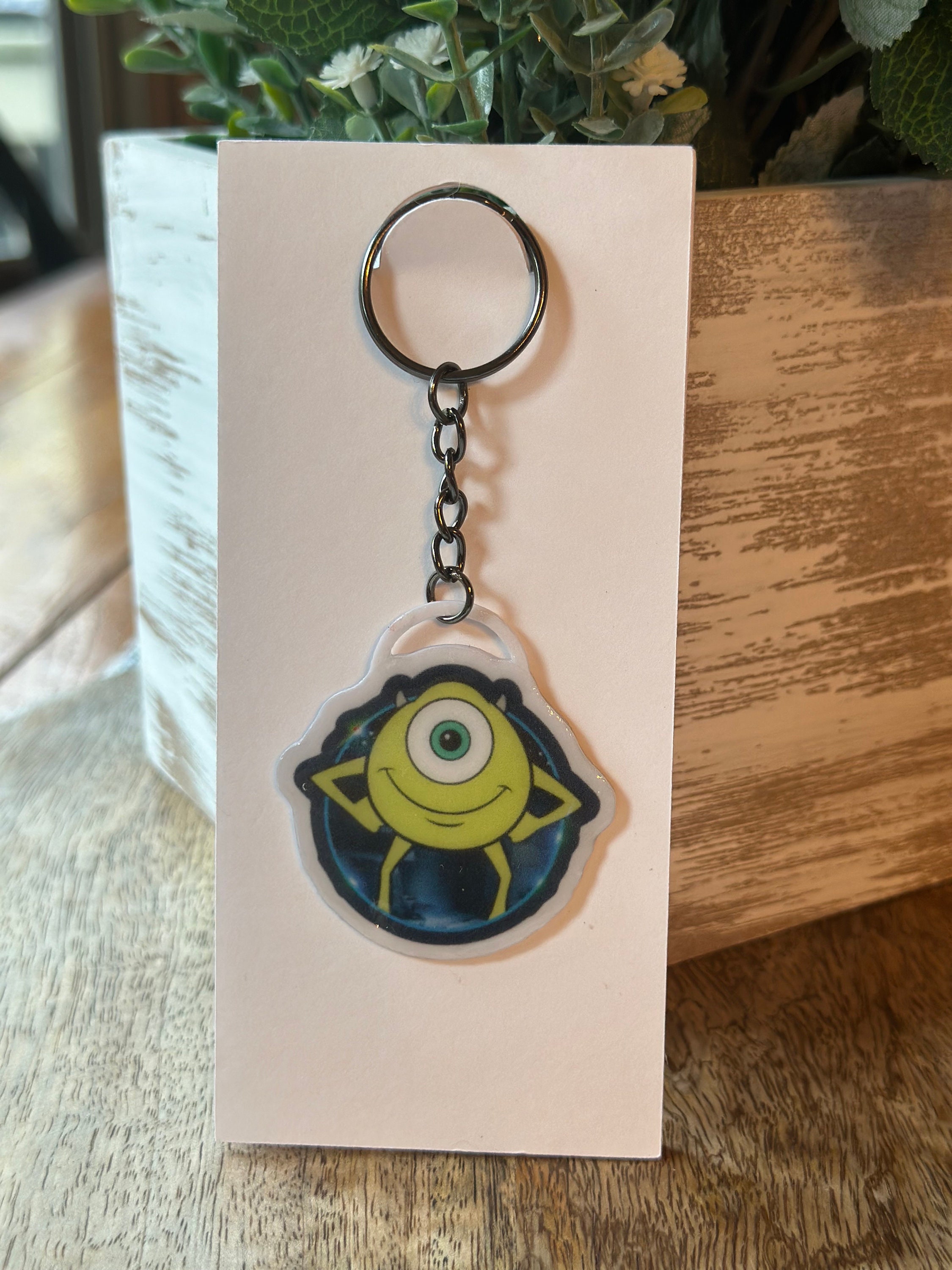 Monsters Inc Keychain Mike Wazowski Key Ring Disney Pixar - Etsy
