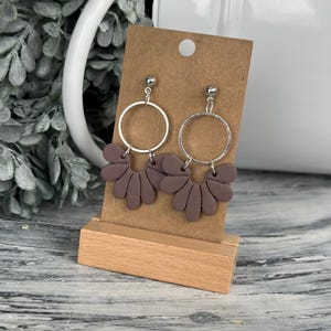 Boho Polymer Clay Earrings With Gold Accents