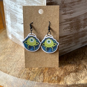 Pendientes de monstruo, hechos a mano, Mike Wazowski