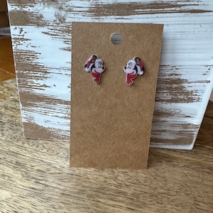 Mouse Earrings Studs, Stud Earrings, Mouse Jewelry, Hypoallergenic, Handmade, Gifts for Girls, Gifts for her