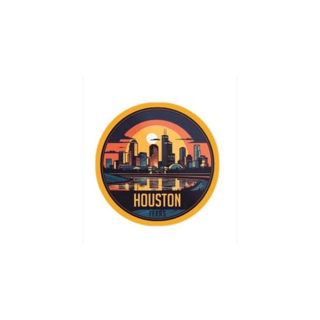 Houston Texas Skyline Sticker | Space City Travel Magnet - Etsy