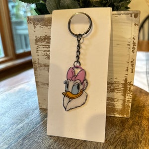 Daisy Duck Keychain, Handmade, Gifts for her, Keychains