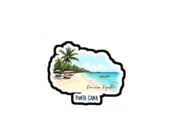 Punta Cana Aufkleber oder Magnet | Tropisches Strand-Souvenir