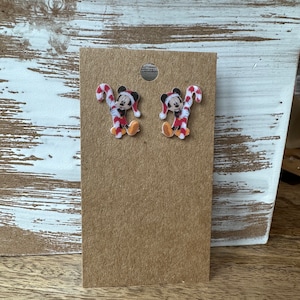 Mouse Earrings Studs, Stud Earrings, Mouse Jewelry, Hypoallergenic, Handmade, Gifts for Girls, Gifts for her