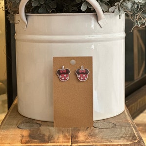 Minnie Mouse Snacks Earrings, Disney Snacks, Magic Earrings, Mouse, Hypoallergenic