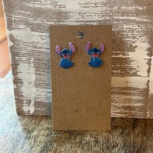 Stitch Stud Earrings/ Ohana Earrings/ Hawaiian/ Hypoallergenic/ Handmade/ Gifts for her