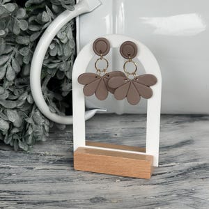 Boho Polymer Clay Earrings With Gold Accents