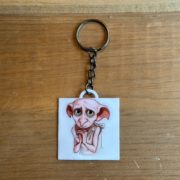 Dobby Keychain, Magic Keychain, HP Keychain, Pottery Keychain, House Elf Keychain, Gifts for Her, Gifts for Him, Keychain, Car Key Accessory