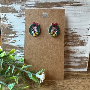 Mouse Earrings Studs, Stud Earrings, Mouse Jewelry, Hypoallergenic, Handmade, Gifts for Girls, Gifts for her