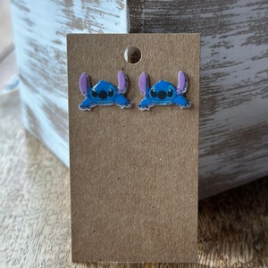 Stitch Stud Earrings/ Ohana Earrings/ Hawaiian/ Hypoallergenic/ Handmade/ Gifts for her image 5