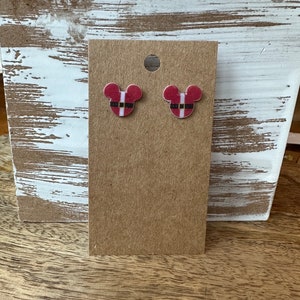 Mouse Earrings Studs, Stud Earrings, Mouse Jewelry, Hypoallergenic, Handmade, Gifts for Girls, Gifts for her