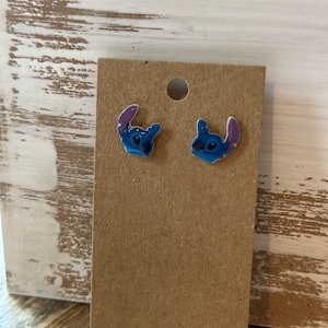 Stitch Stud Earrings/ Ohana Earrings/ Hawaiian/ Hypoallergenic/ Handmade/ Gifts for her