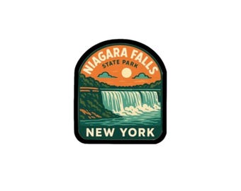 Naklejka lub magnes z wodospadem Niagara – pamiątka z podróży do USA i Kanady