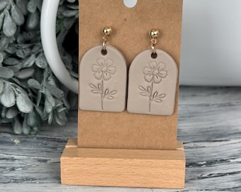 Simple Flower Statement Earrings