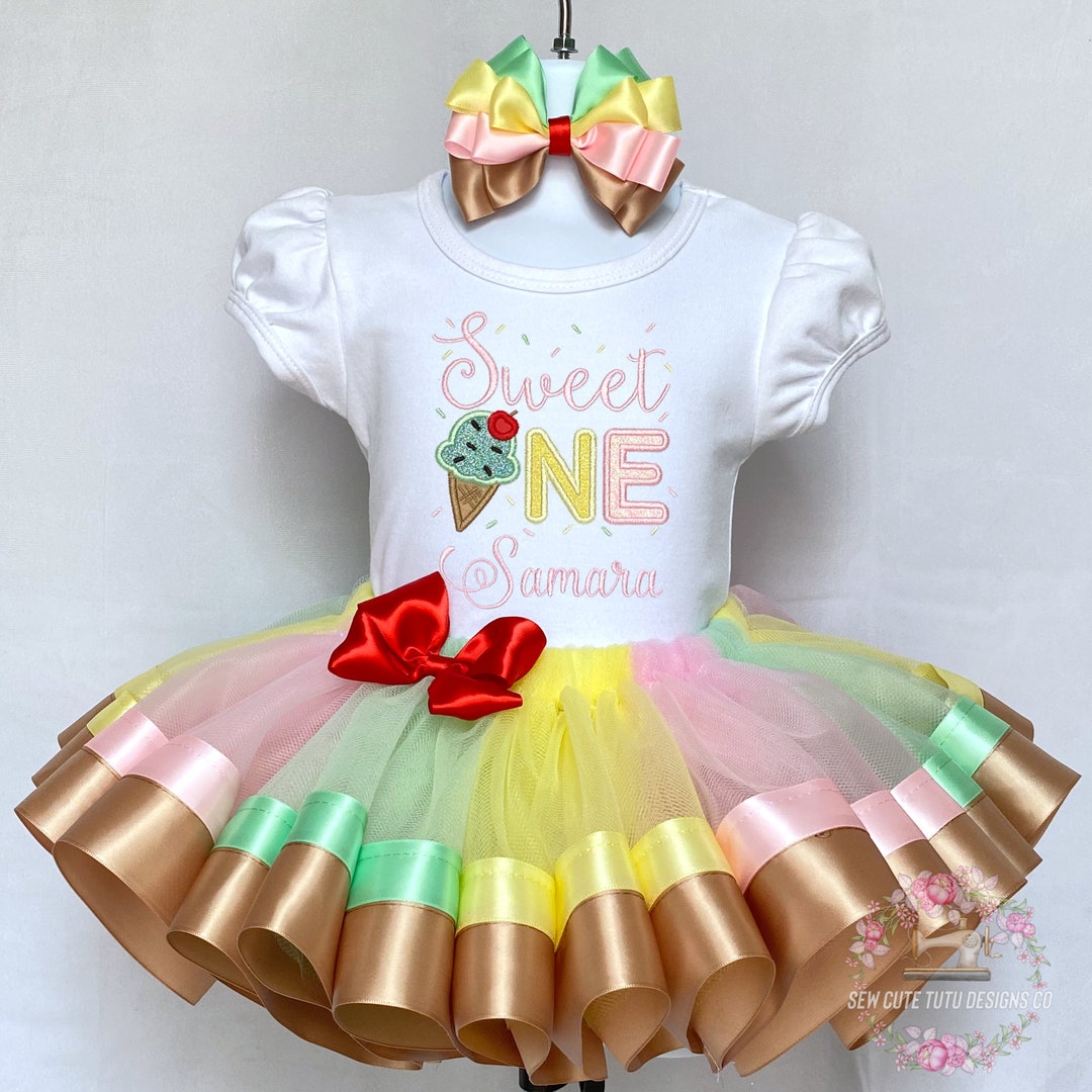 Ice Cream Tutu Girl Outfit First Birthday Ice Cream Outfit Romper Ice Cream First Ice Cream Tutu Girl Outfit First Birthday Ice Cream Outfit Romper Ice Cream First