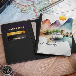 Passport holder, Personalized Leather Passport Cover Holder, passport wallet gift for world traveler, Personalized wallet passport for men