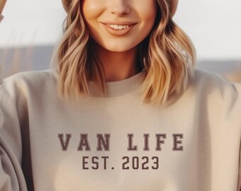 Custom Vanlife sweater great Gift for Camper Van Life Shirt vanlifer road trip couple sweatshirt for digital nomad gift world traveler