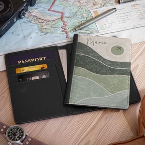 Passport Holder, passport cover, gift for world traveler, leather passport holder, Personalized passport wallet adventure time passport