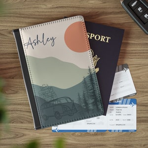 Personalized Leather Passport Cover Holder, Passport holder passport wallet gift for world traveler Personalized wallet passport for vanlife