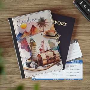 Passport holder, Personalized Leather Passport Cover Holder, passport wallet gift for world traveler, Personalized wallet passport for men