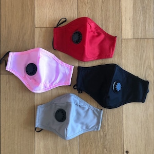 Máscara facial com filtro e arame nasal, máscara facial lavável, máscara com respiradouro e filtro, máscara com válvula, máscara facial com filtro + 2 filtros
