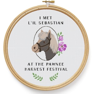 Lil Sebastian Parks and Rec Cross Stitch PDF Pattern