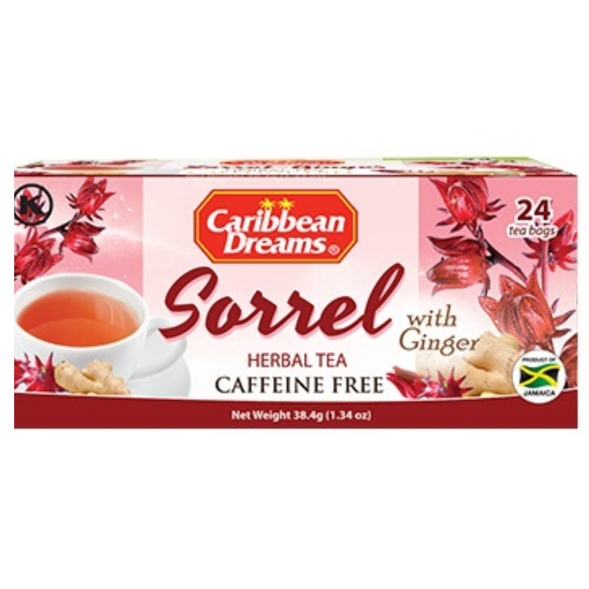 Sorrel With Ginger Herbal Tea 3 packs/72 Tea Bags Caribbean Etsy
