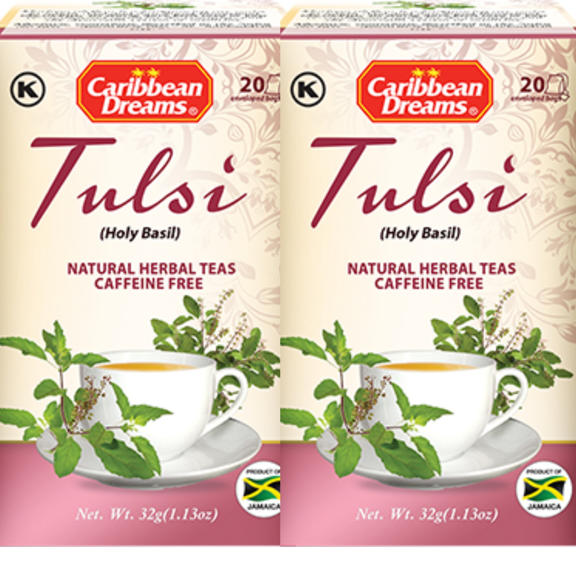 Tulsi Holy Basil Herbal Tea 40 Tea Bags/2 Packs Caribbean Etsy