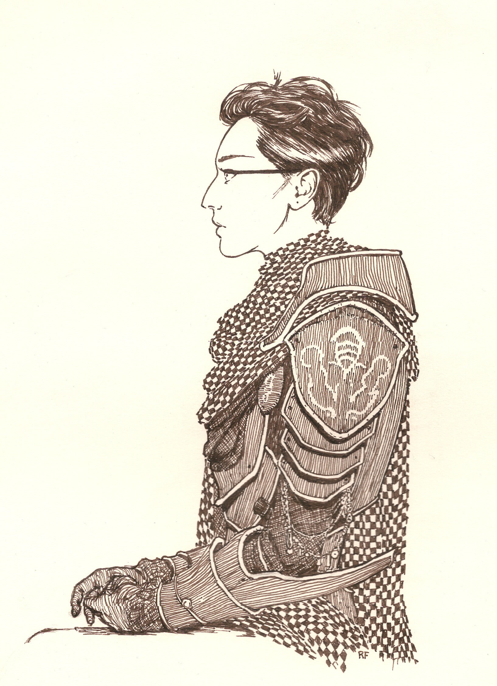Pen and Ink Illustration Drawing on Cotton Paper Custom Framed Original ...