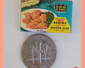 Miniature Box of Shrimp Stuffed Crab in 1:12 Scale