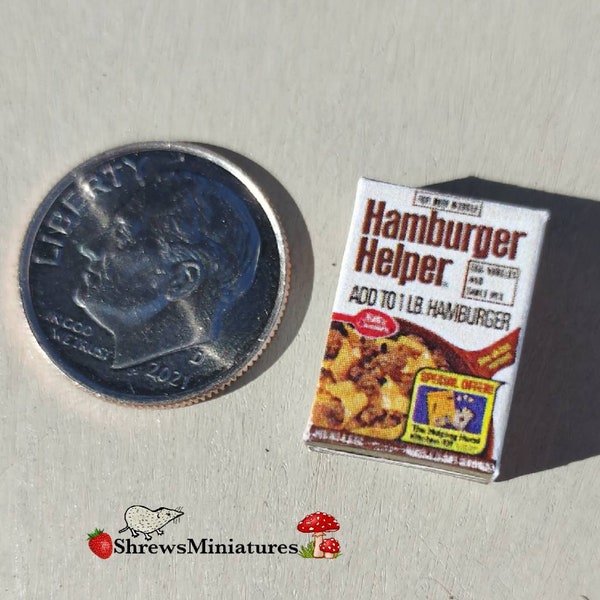 Miniature Box of Hamburger Helper 1:12 Scale (Stroganoff)