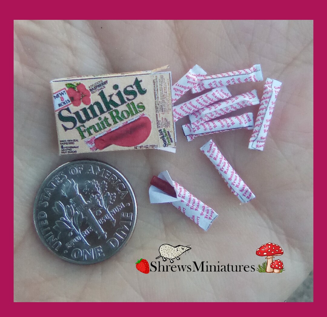 Miniature Open Box of Sunkist Fruit Rolls in 1:12 Scale (raspberry) - Etsy