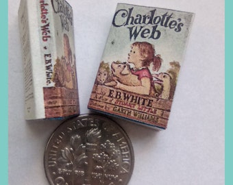 Miniature Charlotte's Web Book in 1:12 Scale