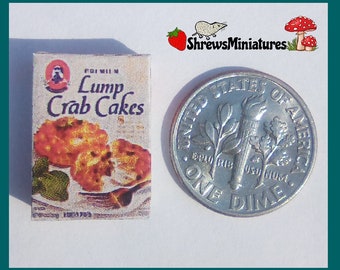 Miniature Box of Crab Cakes in 1:12 Scale