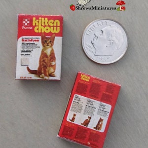 Miniature Box of Kitten Chow 1:12 Scale