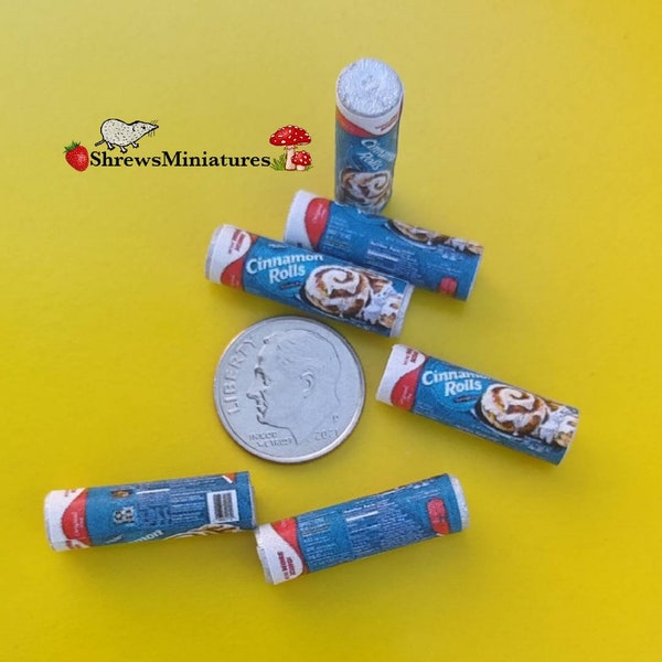 Miniature Tube of Cinnamon Rolls 1:12 Scale