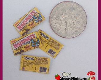 Miniature Bag of Raisinets Candy 1:12 Scale