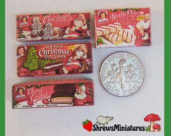 Miniature Little Debbie Holiday Treats in 1:12 Scale