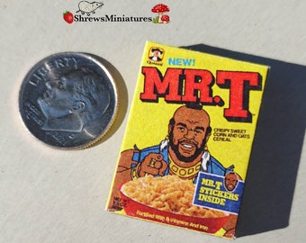 Miniature Box of Mr. T Cereal 1:12 Scale