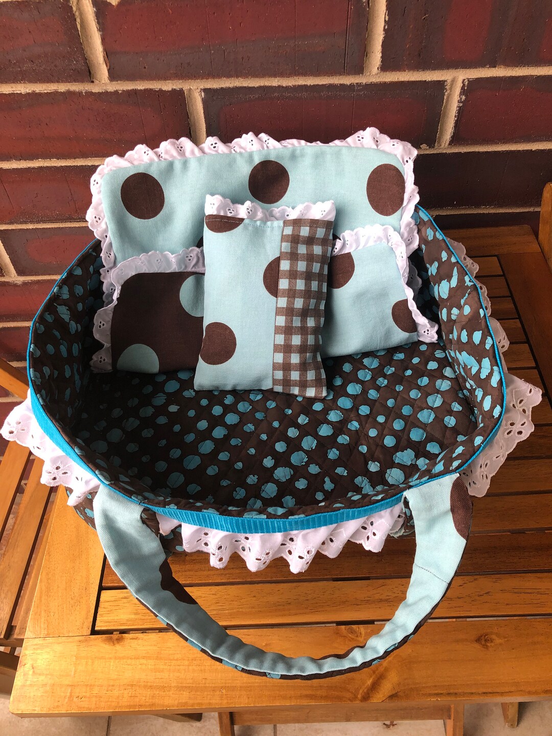 Doll Bed Moses Basket Bedding Set Soft Carrier Pretend Play Etsy