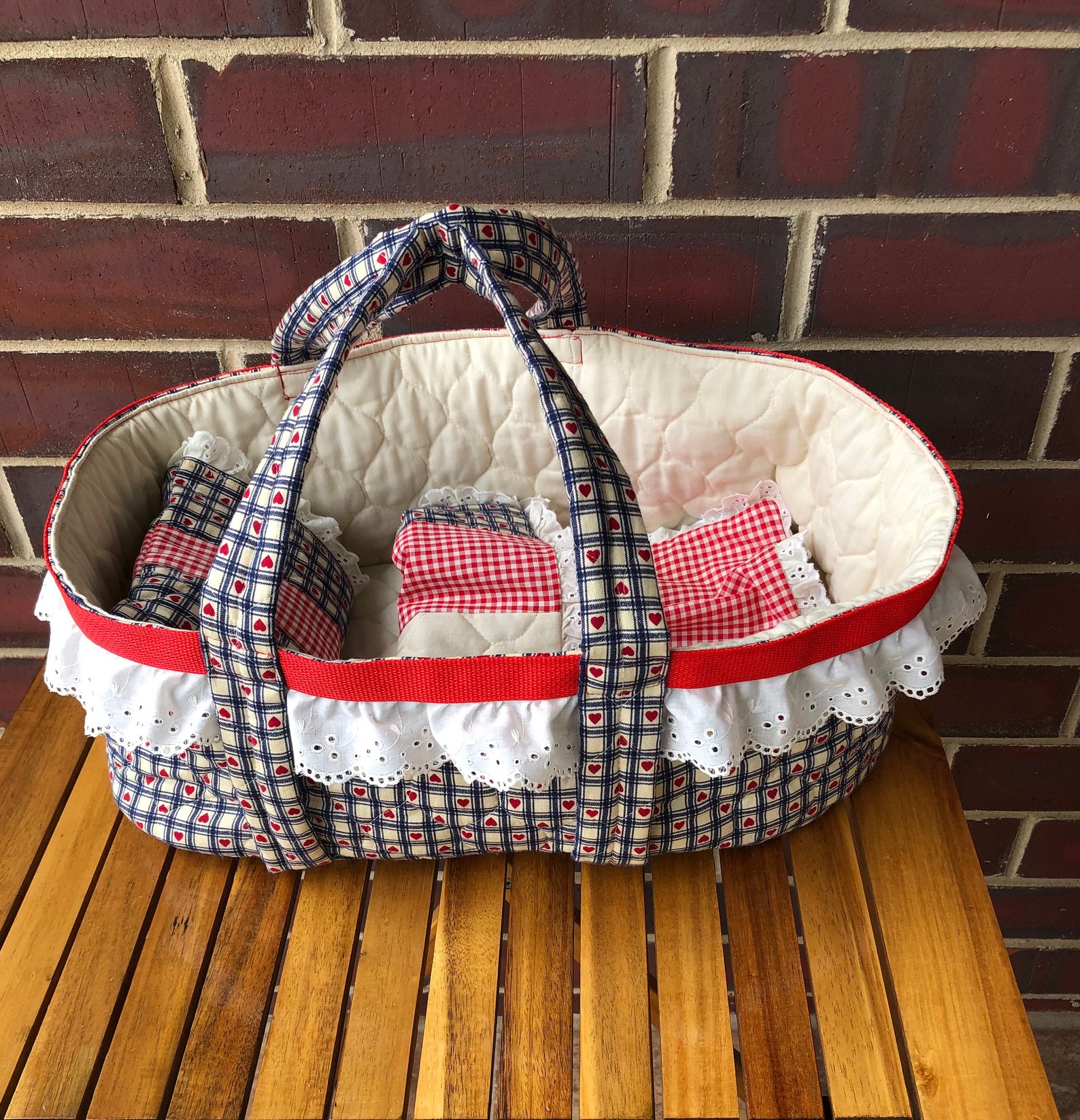 Baby Doll Carrier Tote Pretend Play Doll Bed Etsy