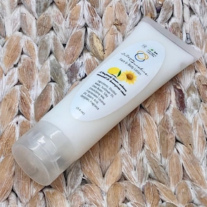Lemon Lotion, vegan moisturizer, Paraben Free, Shea butter lotion, lotion travel tube, lemon verbena, basket stuffers, gifts for her