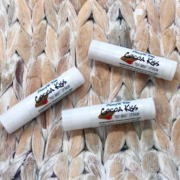 Chocolate Flavored Natural Lip Balm Vegan Chapstick - Lip Butter Moisturizer for Chocolate Lover - Skincare Travel Gift for Her