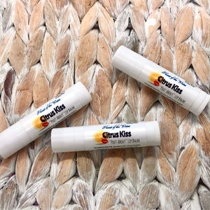 Orange chapstick, vegan lip balm, travel gifts, moisturizing chapstick, flavored lip balm, gifts for her, for chapped lips, basket stuffers