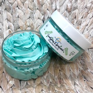 Eucalyptus Spearmint, whipped soap, moisturizing soap, foaming bath butter, cream body wash, stress relief, self care
