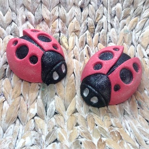 Ladybug Strawberry Scented Handmade Vegan Bath Bomb