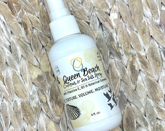 Spray de sal marina de coco, bruma texturizante para el cabello, spray para ondas de playa, aroma a coco, spray nutritivo para el cabello, spray de sal del Himalaya, spray para scrunch