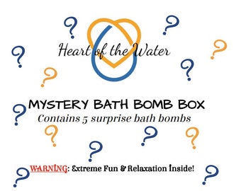Caja de regalo sorpresa con bomba de baño: regalo de relajación y autocuidado hecho a mano con bomba de baño natural vegana.