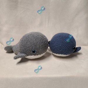 ぬいぐるみのクジラ/クジラのおもちゃ/かぎ針編みのクジラ